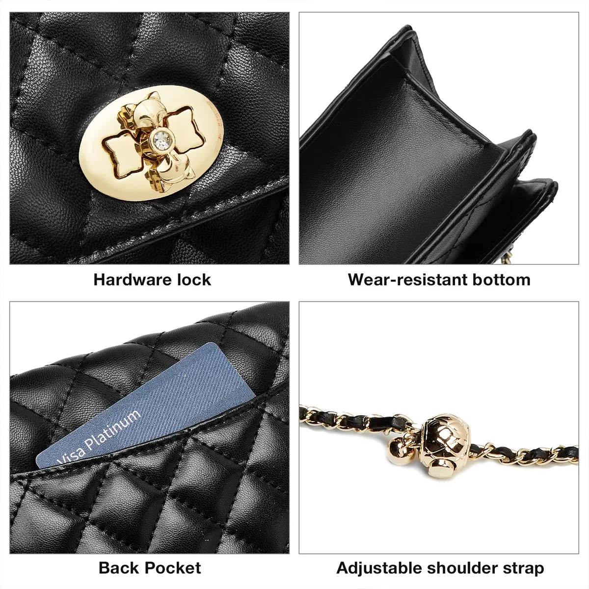 foxer sac à bandoulière et sac à main en cuir croisé pour femme, sac classique à chaîne, cadeau pour femme, petite amie