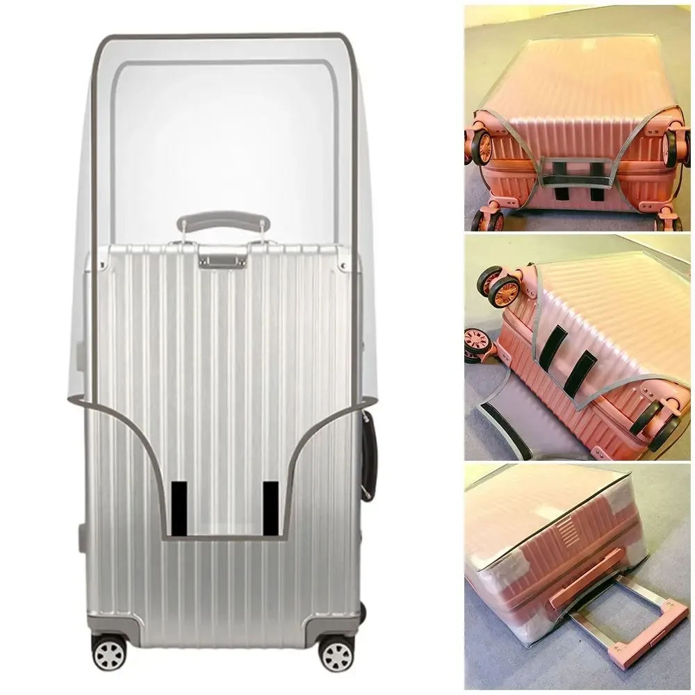 juste de protection de bagage de voyage en pvc transparent, imperméable, anti-poussière, 16 à 28 pouces