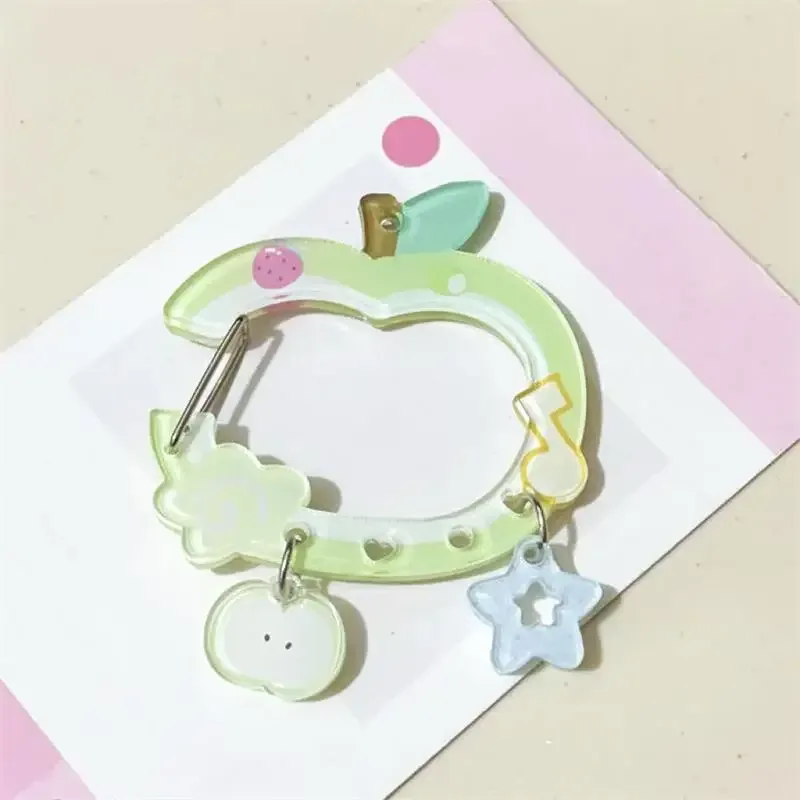 porte-clés mousqueton en acrylique kawaii, porte-clés de dessin animé mignon pour sac à dos, breloque de sac et accessoire de sac ita