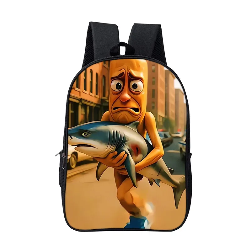 sac à dos scolaire pour garçons et filles, durable et souple, pour livres, motif dessin animé, anime, jeu, style italien brainrot, pour enfants