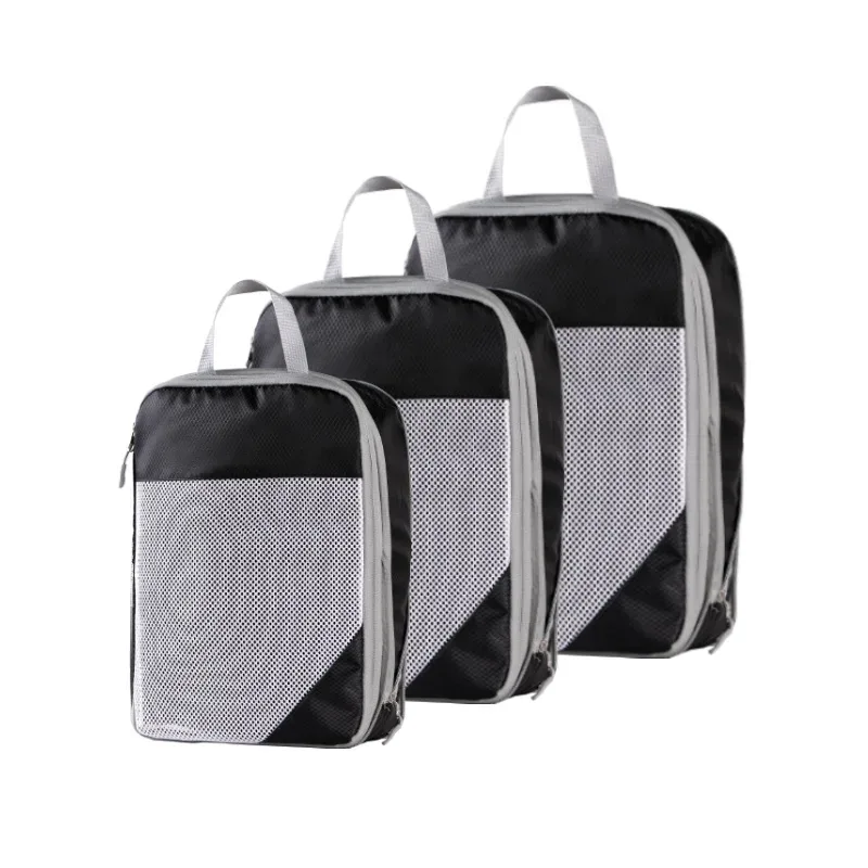 lot de 3 cubes de compression de voyage, organisateur de bagages, essentiels de voyage, cubes de compression pour bagages à main