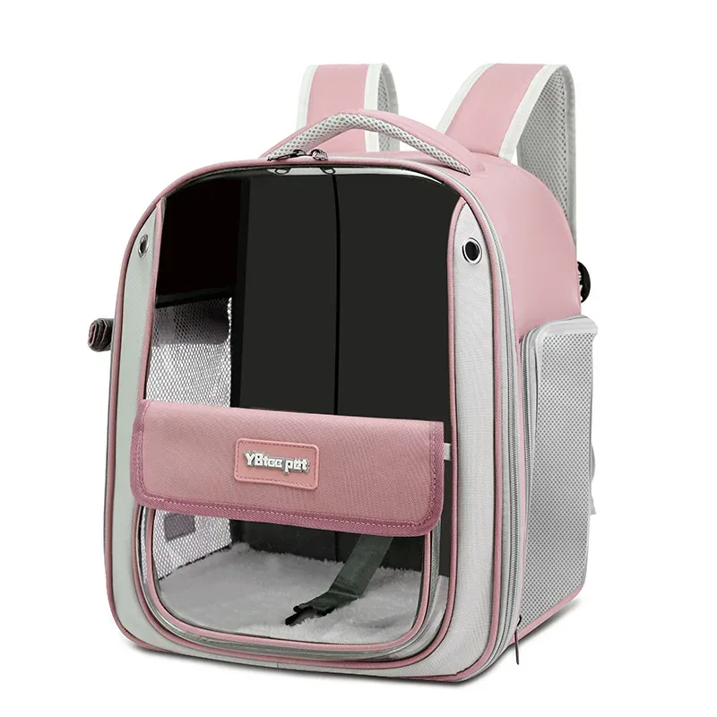 porte-chat portable respirant, transparent, grande capacité, étanche et résistant à l'usure, sac à dos de voyage pliable pour animaux de compagnie