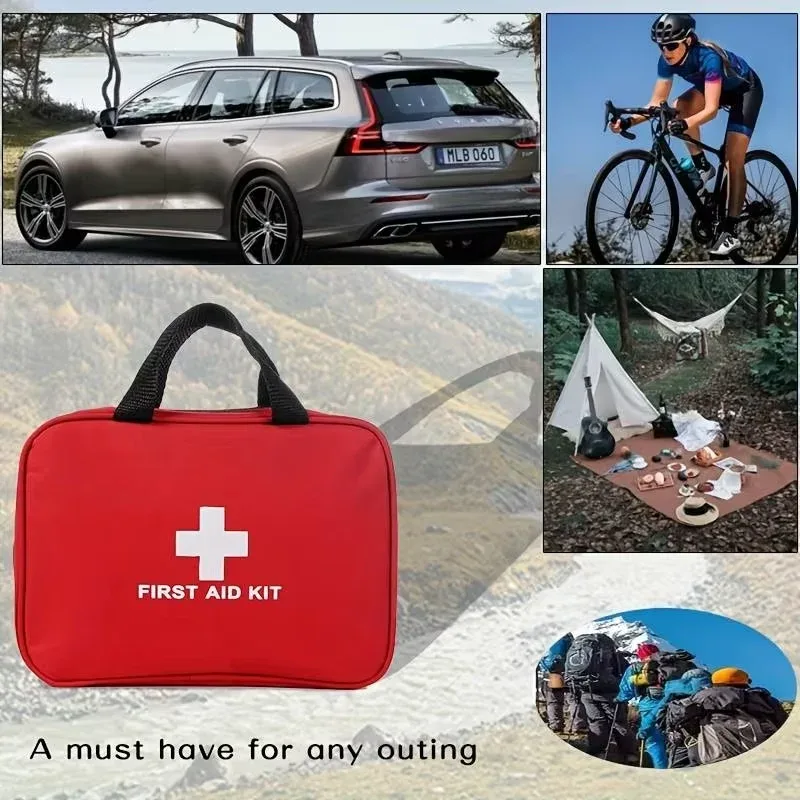 trousse de premiers secours 184 pièces, sac médical portable de fournitures médicales d'urgence polyvalentes, pour la randonnée en plein air, le camping et plus encore