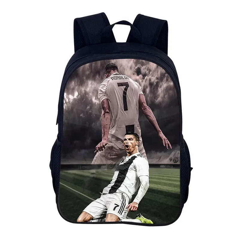 ronaldo sacs à dos étudiant football étoile sacs d'école enfants sport de plein air voyage cr sac à dos cadeau
