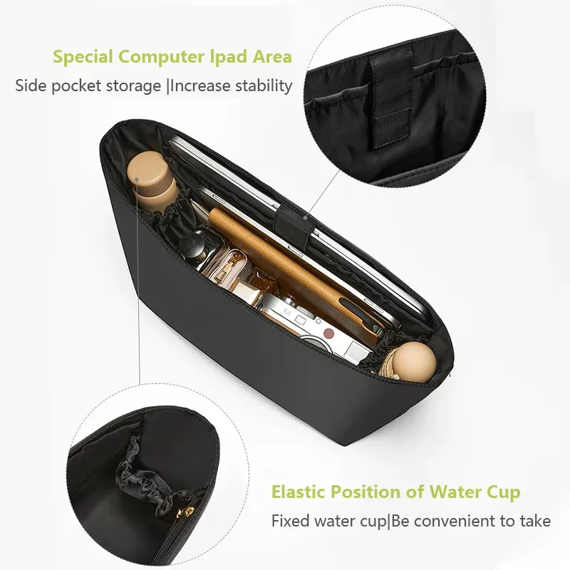 insert de sac en nylon pour sac fourre-tout coach city33, organisateur de sac étanche, support de rangement pour ordinateur portable, accessoire de remplacement
