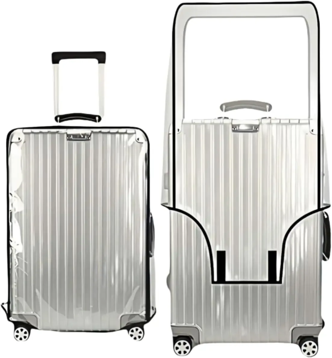 protecteur de bagages housse de valise transparent pvc housse de valise protecteurs housse de bagage étanche pour valise à roulettes