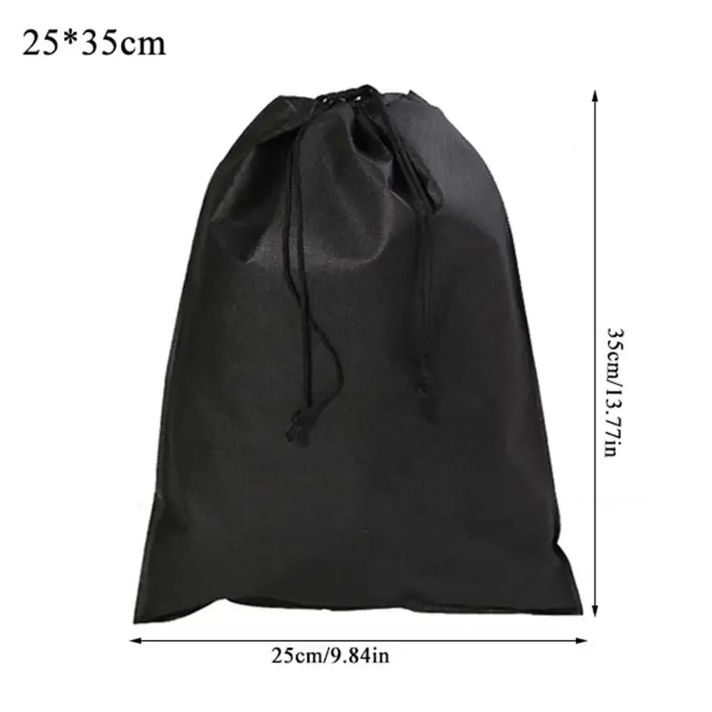 sac à chaussures de voyage portable anti-poussière avec cordon de serrage, organisateurs de pochettes, sacs de rangement de chaussures non tissés pour chaussures de sport et bottes