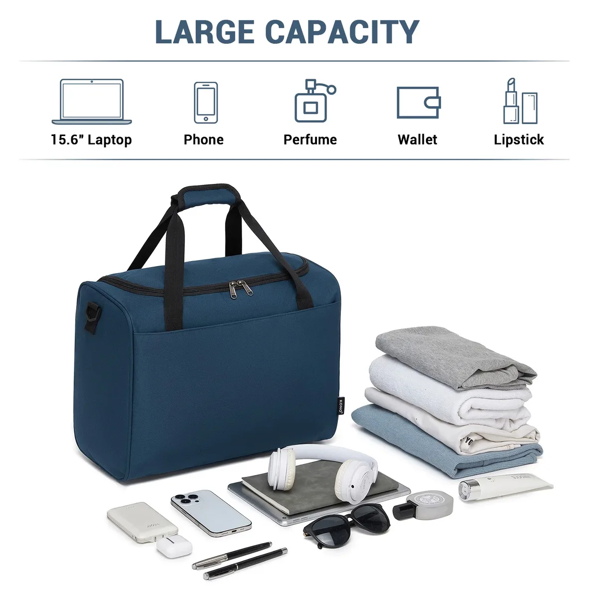 sac de cabine kono pour ryanair & airlines (40x30x20 cm) - bagage à main 25l comme sac de week-end pour femmes et hommes