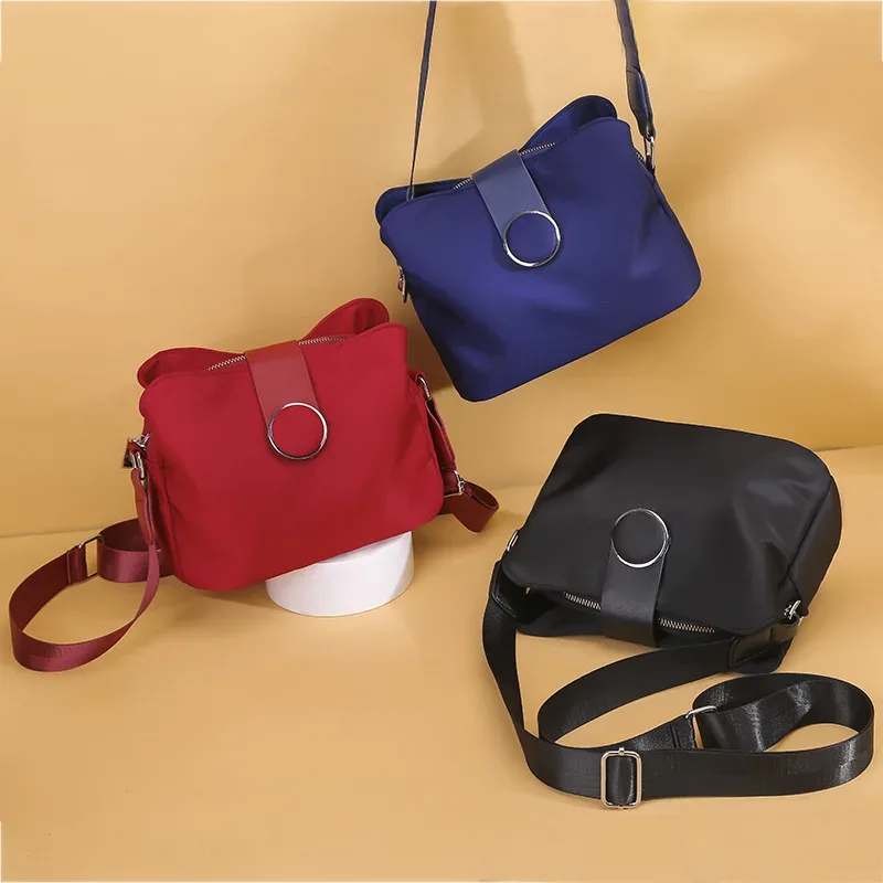 sac à bandoulière vintage en nylon imperméable pour femmes, sac à bandoulière sauvage simple, sacoche quotidienne, sac à main de voyage pour dames