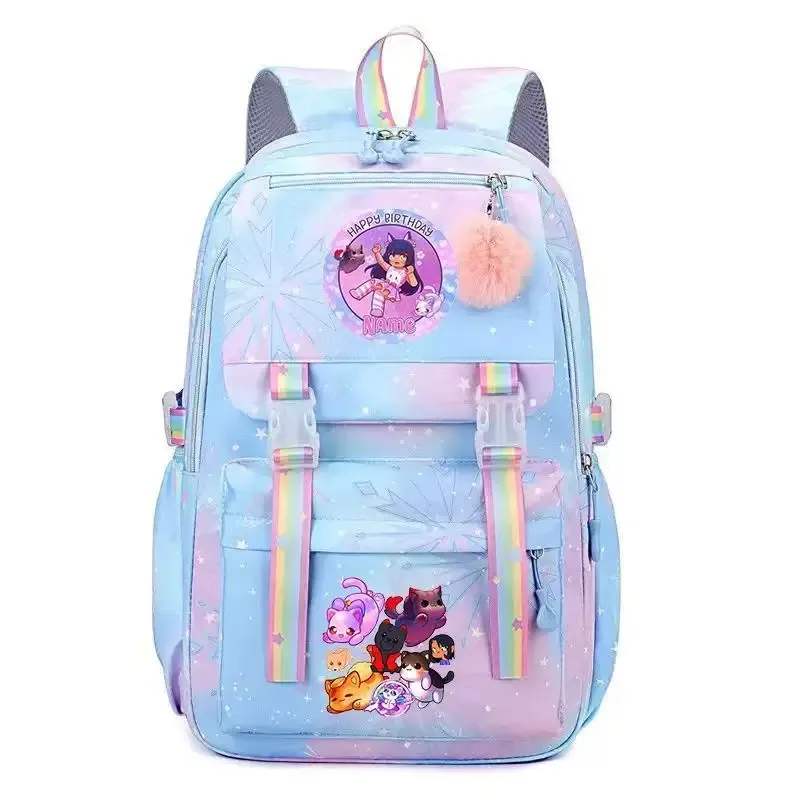 mochila aphmau sac à dos pour femmes et filles, sac d'école pour étudiants, sacs à dos de voyage de grande capacité, sac à dos pour ordinateur portable à la mode