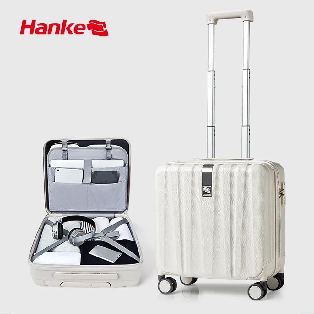 Hanke Business-Valise sous le siège à coque rigide, bagage à main, roues tournantes, embarquement, 14 pouces, 16 pouces, 100% PC