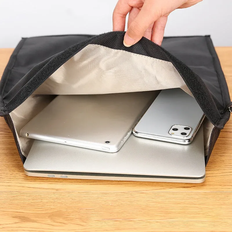 sac faraday pour ordinateur portable, pochette de blocage de blindage rfid, anti-suivi pour téléphones portables, ipad, anti-rayonnement, carte d'identité, sac de rangement pour clés de voiture