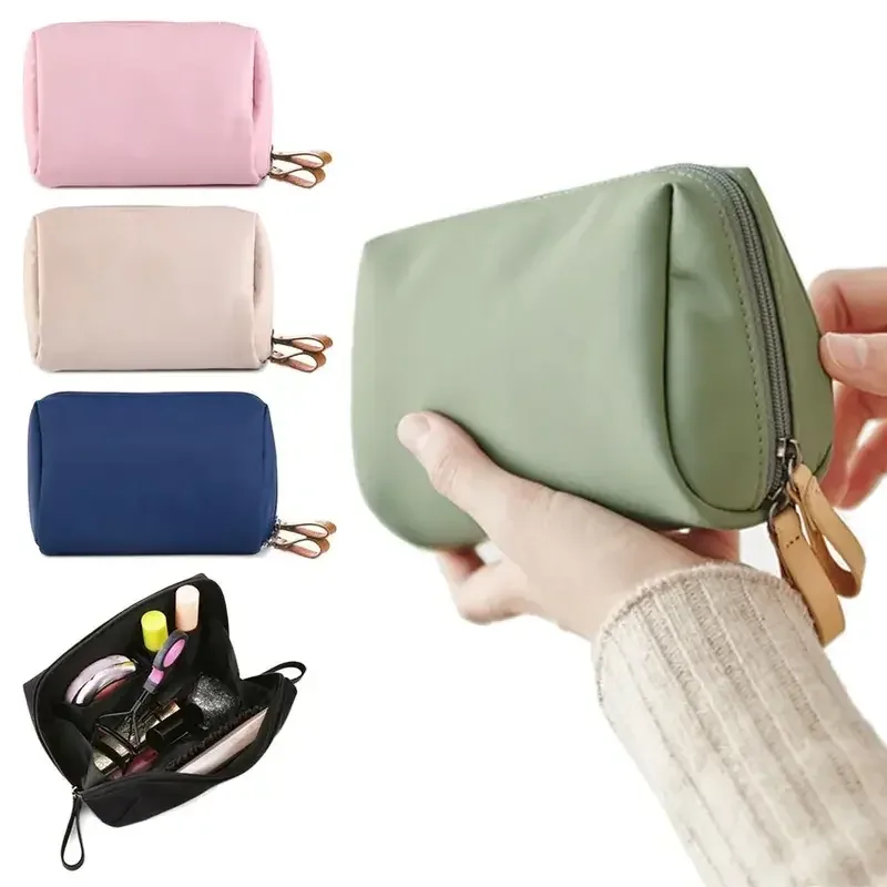 sac de maquillage portable pour femmes, 1 pièce, sac à cosmétiques, pochette pour pièces de monnaie, sac de rangement, mini sac de rouge à lèvres, petit sac de toilette, étui de rangement