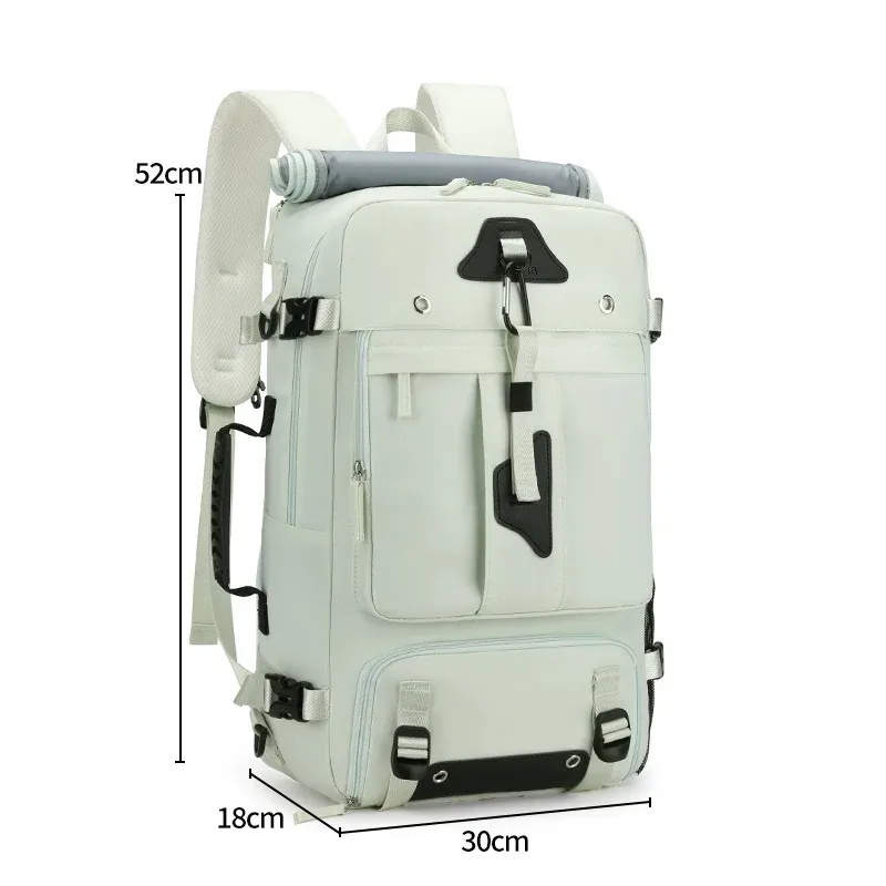 sac à dos de voyage de grande capacité 60l pour hommes, sac à dos d'embarquement de voyage extensible en plein air, grand sac à bagages avec compartiment à chaussures