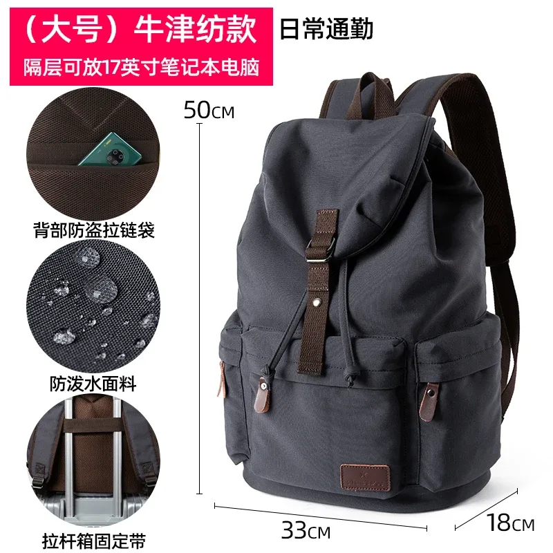 sac à dos vintage pour homme moyyi, grande capacité, pour ordinateur portable 15,6 pouces, sac décontracté pour les trajets quotidiens, voyage, sac d'école durable de qualité supérieure, unisexe