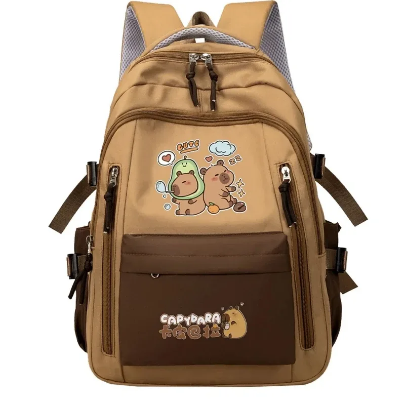 kawaii capybara école sac à dos 3 pièces filles sacs d'école ensemble sacs à dos décontractés enfants livre sac enfants cartable voyage sac à dos