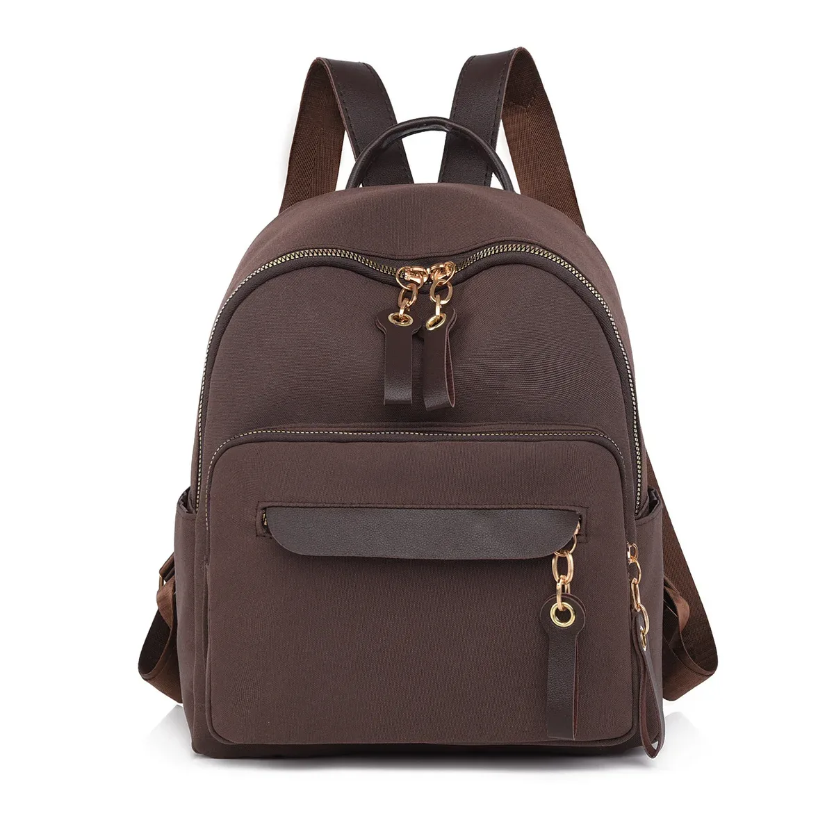 sac à dos de personnalité de haute qualité pour femmes, petit sac à dos de voyage tendance, polyvalent, mode bloc de couleur, sacs d'université antivol, 2026