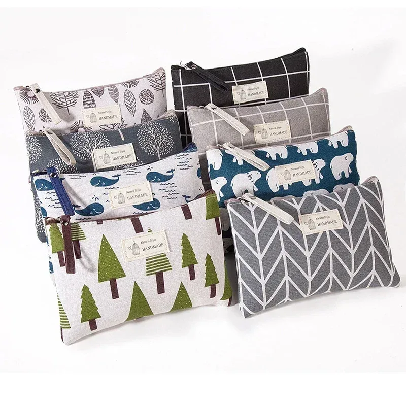 nouveau femmes voyage sac cosmétique toile portable fermeture éclair sacs de maquillage femme sacs à main trousse à crayons articles de toilette stockage sac de lavage chaud