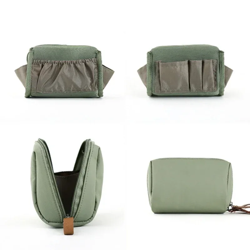 nouvelle trousse de maquillage simple pour femme, couleur unie, style coréen, pochette de toilette, sac de rangement imperméable, étui de luxe pour cosmétiques