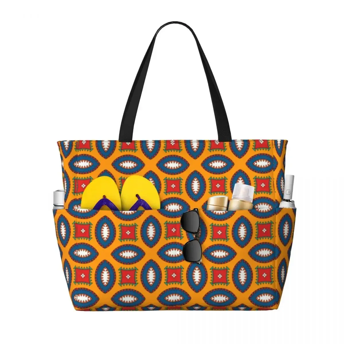 sac fourre-tout personnalisé en tissu kente africain pour femmes, grande capacité, sacs de voyage traditionnels ethniques africains ankara plage salle de sport