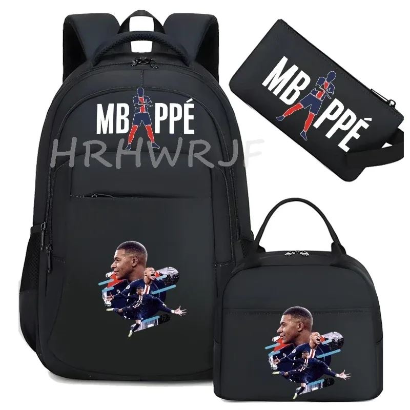 sac à dos pour ordinateur portable m-mbappes, pour femmes et hommes, sacs à dos décontractés pour le sport et le football, sac à dos oxford pour femmes, sac d'école pour hommes, sac de voyage, mochilas 3 pièces