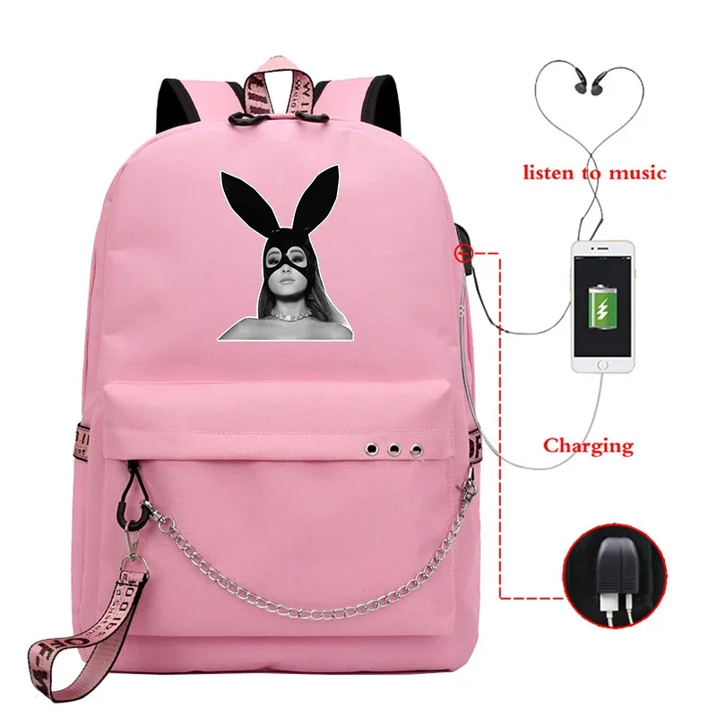 sac à dos ariana grande tendance pour filles, sac d'école pour adolescentes, sacs à dos de voyage pour femmes, sac à dos de randonnée assorti avec tout