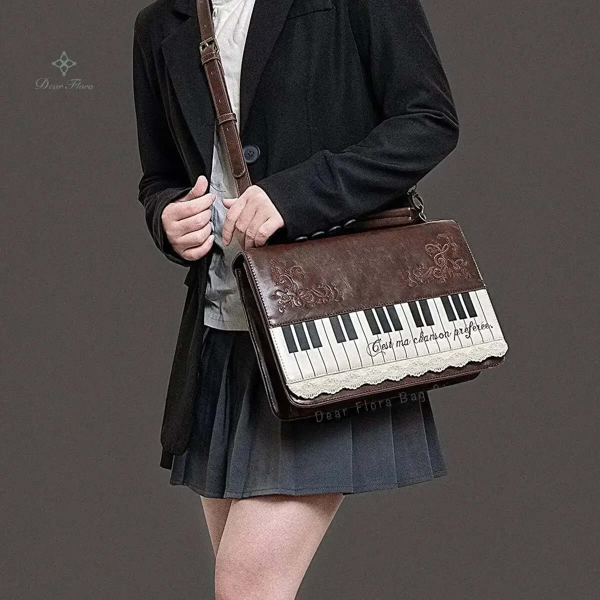 nouveau sac à bandoulière vintage piano pour femmes, sac à bandoulière marron y2k pour filles, sac ita transparent, sac à dos personnalisé, sacs à main esthétiques
