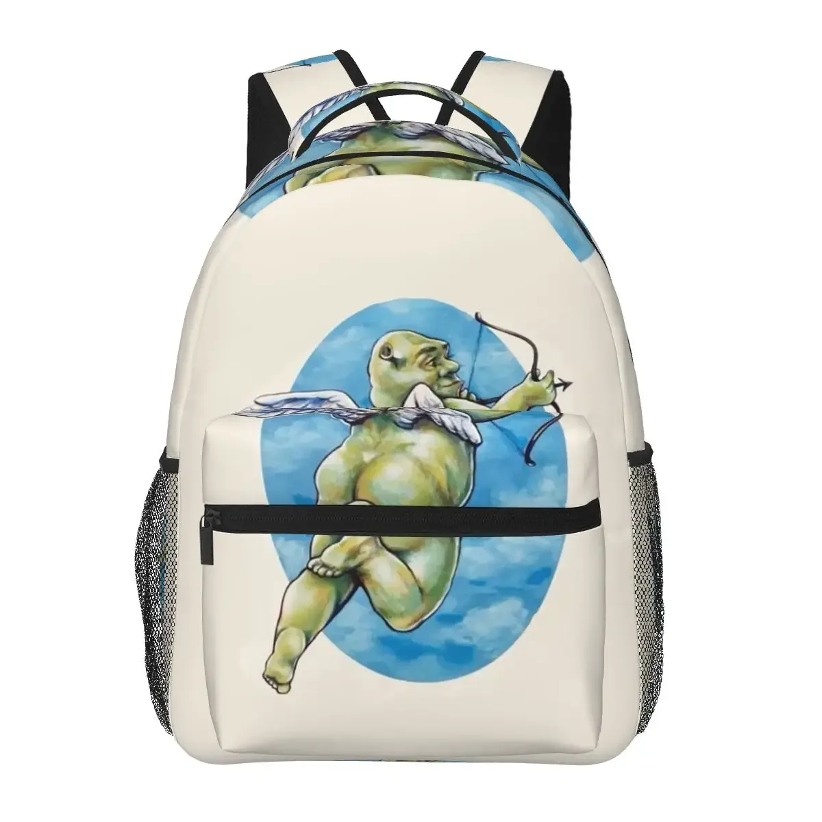 sacs à dos graphiques cherub shrek meme pour garçons et filles, sacs d'école pour enfants, sac à dos de voyage de dessin animé, sac à bandoulière de grande capacité