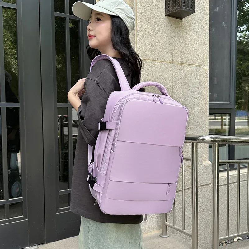 sac à dos de voyage grande capacité pour femmes, sac de voyage multifonctionnel pour voyages d'affaires, sac de rangement pour ordinateur avec chargement usb