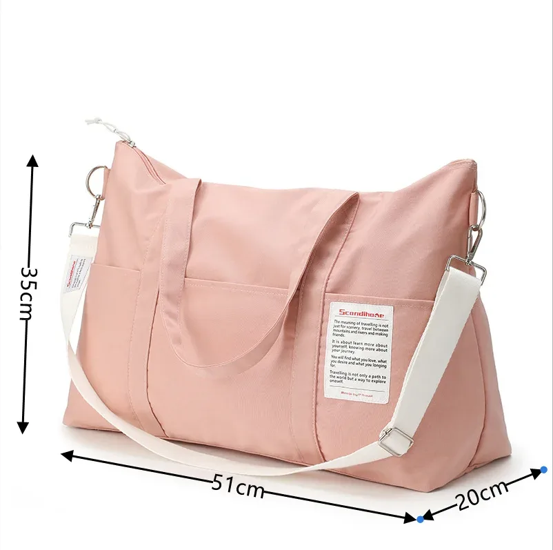 sac polochon pour court voyage, sac de sport portatif de grande capacité, fourre-tout en toile pliable, sacs de sport imperméables pour yoga et gymnastique
