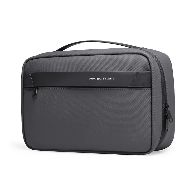 trousse de toilette de voyage mark ryden avec crochet, trousse de toilette en pu oxford hydrofuge avec plusieurs compartiments pour hommes et femmes