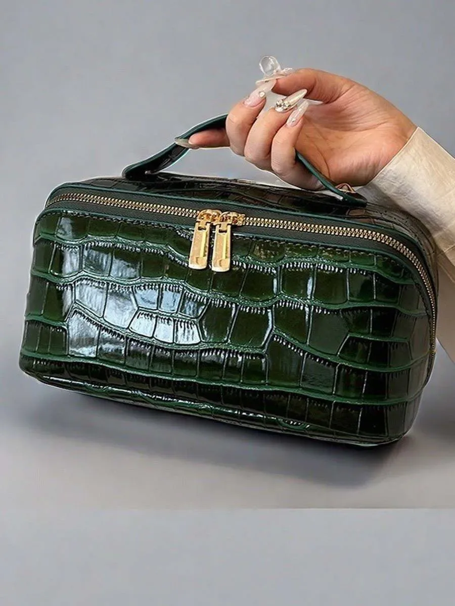 nouvelle trousse de toilette de voyage haut de gamme, de niche, grande capacité, pratique, avec motif écorce, et sac de rangement à motif pierre cosmétique