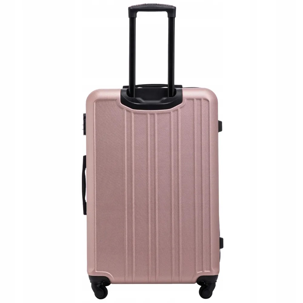 ensemble de bagages wings 3 valises abs + 28 "24" 20 " pouces / bagages de voyage / nettoyage facile / crash castle / poignées supplémentaires pratiques / télescopique government, 4 roues 360° ° harrier couleur champagne, bleu marine