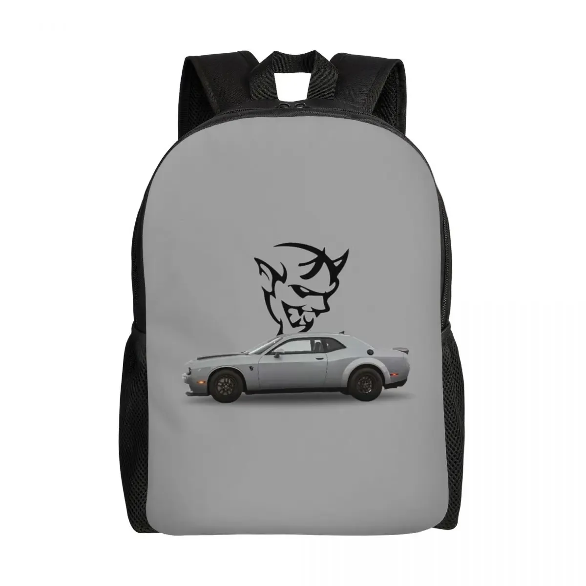 sac à dos d'étudiant srt hellcat demon dodge challenger, sac d'école, sac à dos de randonnée, sac de voyage, sac à bandoulière pour hommes et femmes