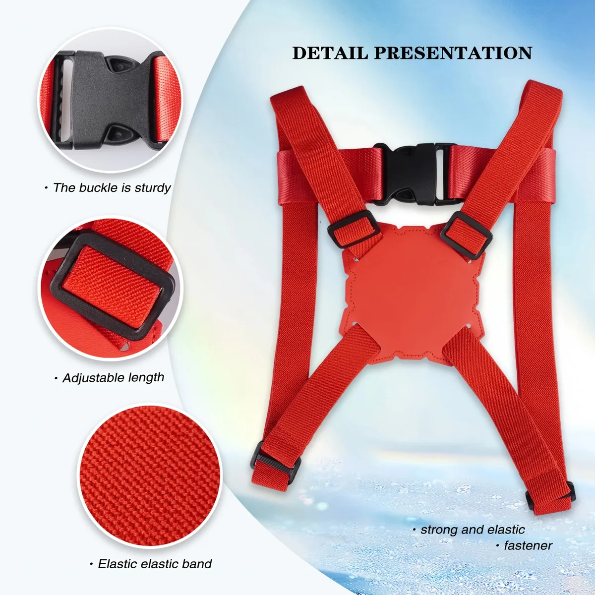 ceinture bagage polyester rouge bandes verticales noires rouges boucle centrale étiquette petit avion sécurité voyage