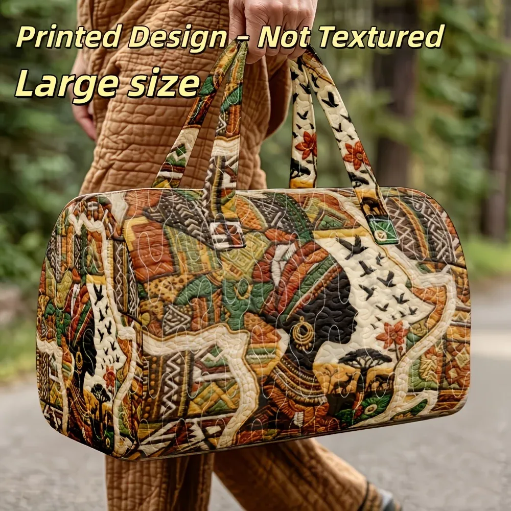 sac de voyage africain matelassé 3d, sac de week-end bohème pour femmes, avec imprimé carte africaine, sac spécial pour les fêtes