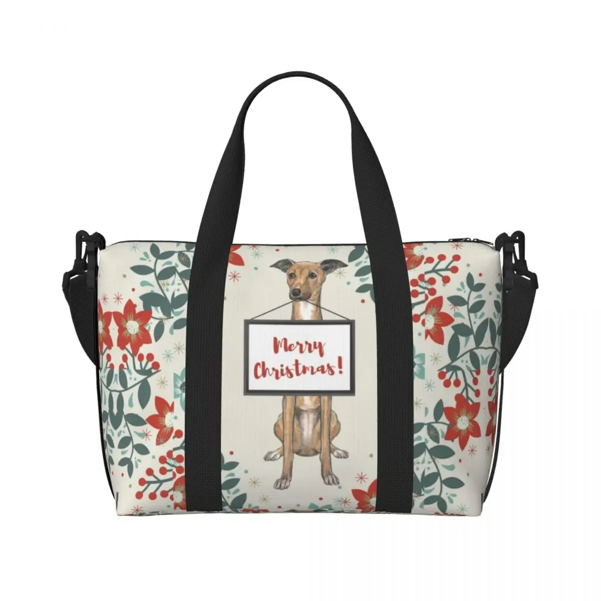 sac fourre-tout personnalisé whippet peeping pour femme, grande capacité, lévrier lévrier, sac de voyage pour chien, salle de sport, plage