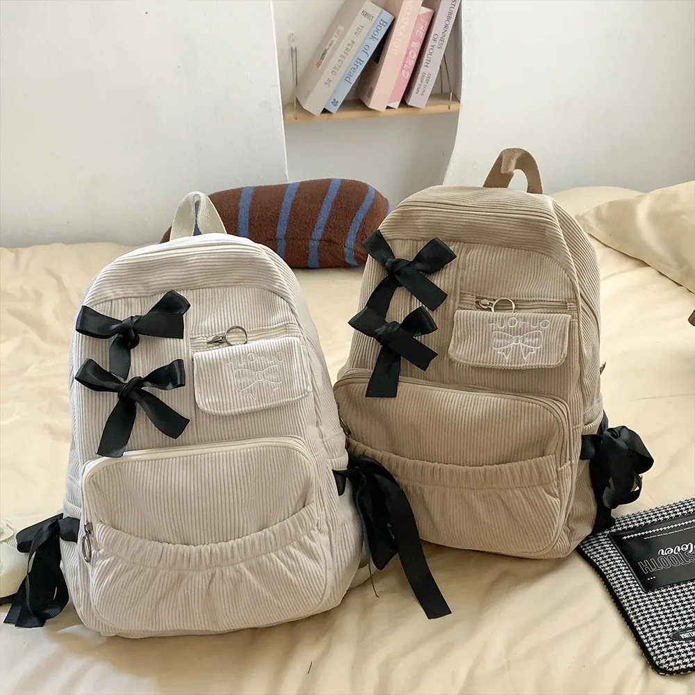 nouveau sac à dos coréen 2025, sac à dos polyvalent pour les trajets quotidiens, sac à dos élégant pour étudiantes, sac à dos à nœud