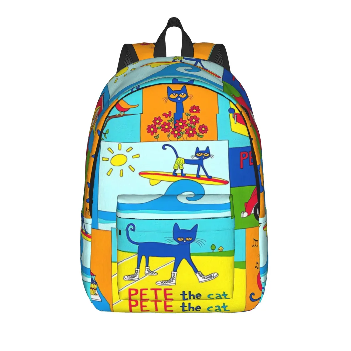 sac à dos pete le chat et ses chaussures blanches, sacs à dos d'entraînement unisexes en polyester, légers et élégants, sacs à dos pour lycée