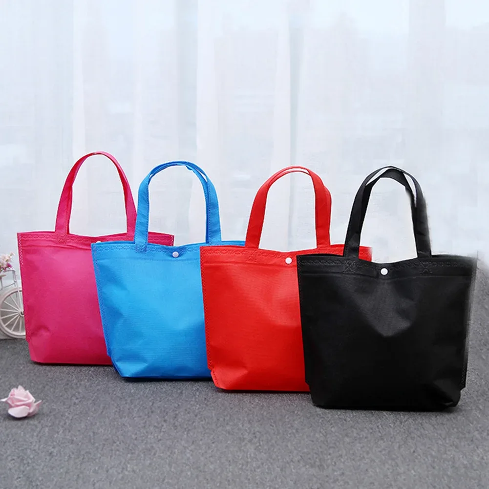 sac à main solide avec bouton pour femme, fourre-tout de grande capacité, sac d'épicerie, cadeau réutilisable, sacoche de rangement portable
