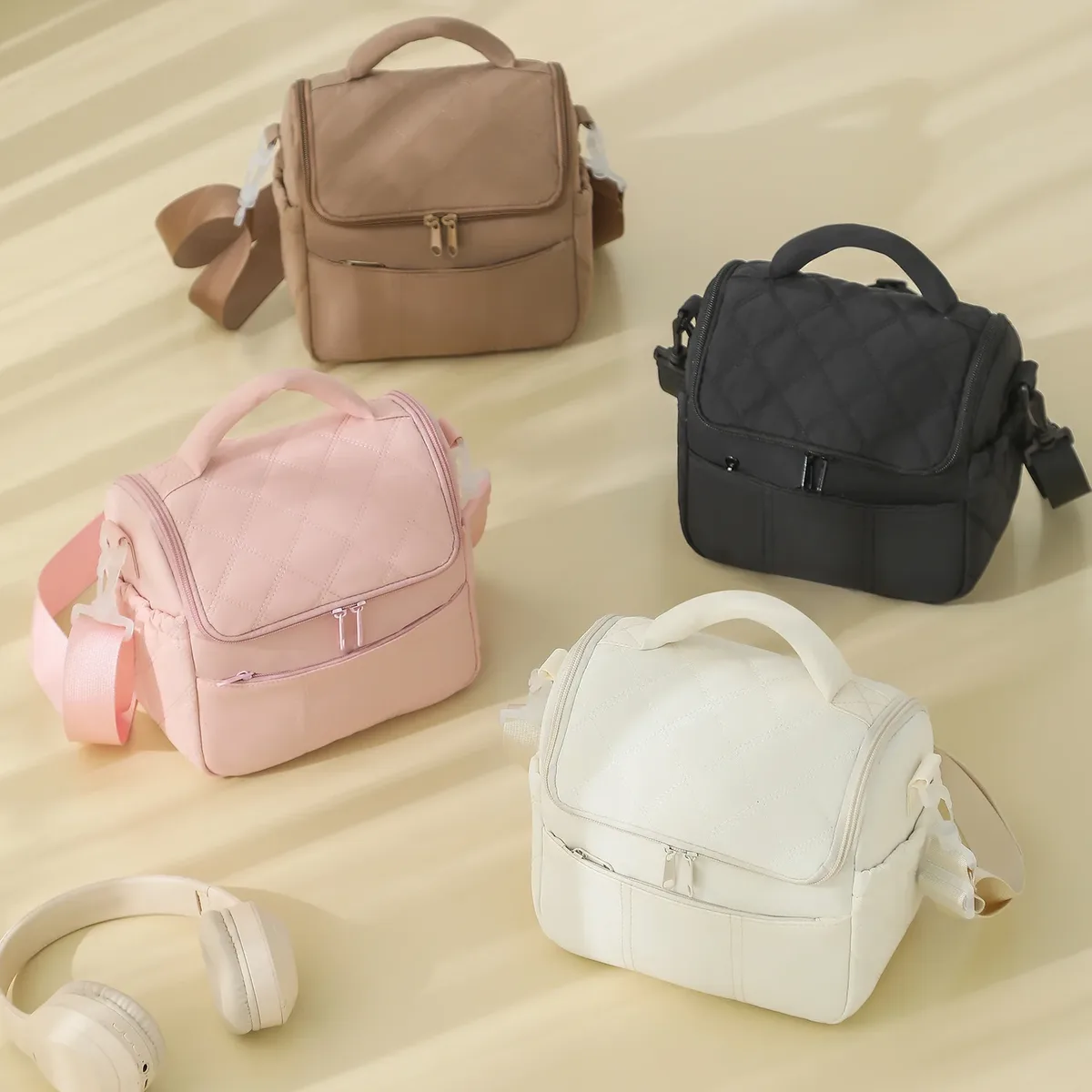 nouvelle sacoche à lunch portable en nylon, réutilisable, multifonctionnelle, isotherme, étanche, sac isotherme pour femmes, sacs à usage spécial
