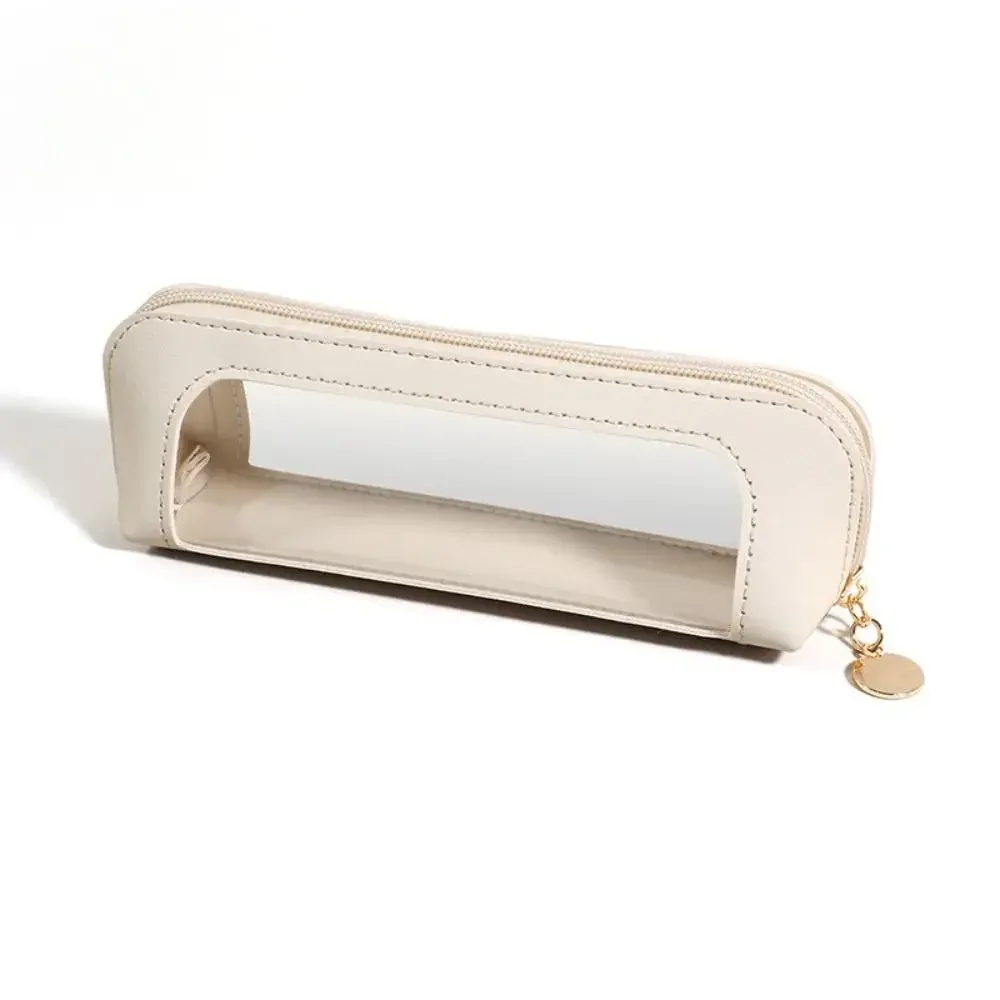trousse de toilette portable en pu pour cosmétiques et pinceaux de maquillage – organisateur de voyage compact pour articles de toilette et beauté