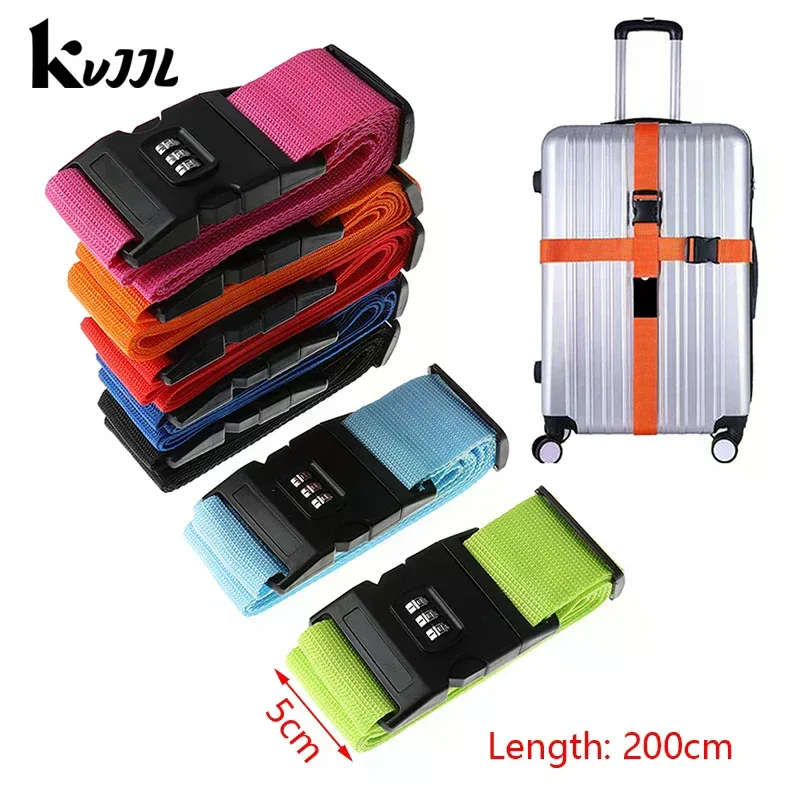 sangle de bagage en nylon réglable, 1 pièce, sangle à boucle pour valise de voyage, accessoires de voyage, emballage de valise, ceinture de sécurité