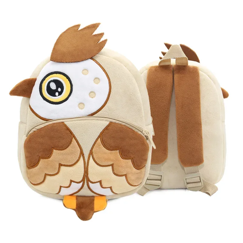 sac à dos créatif en peluche pour enfant, observateur, mignon, animal de dessin animé