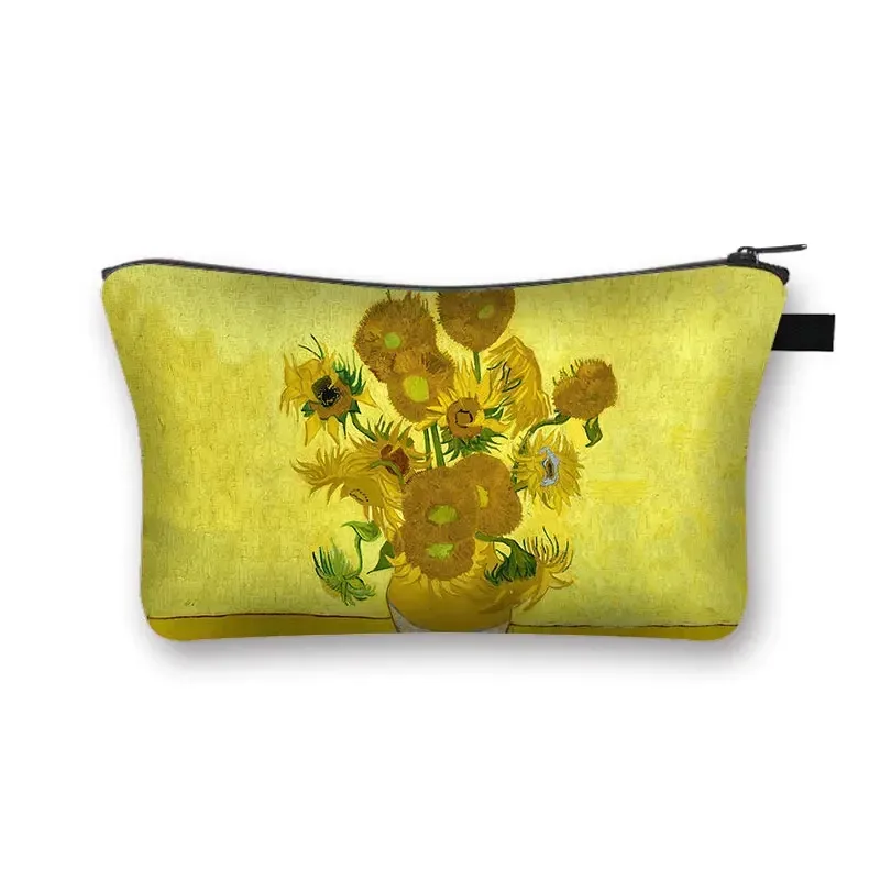 starry night / kiss / waterlily – trousse à cosmétiques pour femmes, trousse de maquillage van gogh / gustav klimt / monet