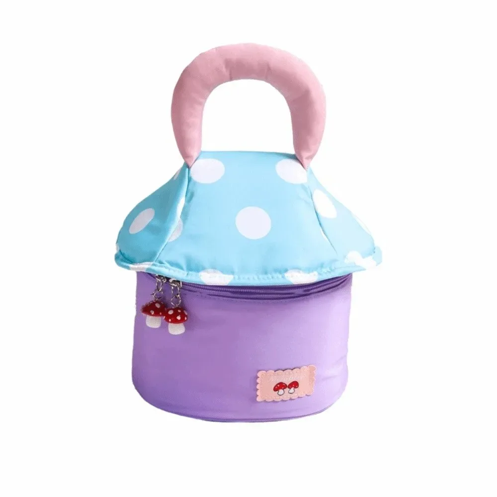 grande trousse de maquillage mignonne grande capacité, esthétique maison champignon, étui cosmétique portable, organisateur à fermeture éclair, trousse de toilette de voyage