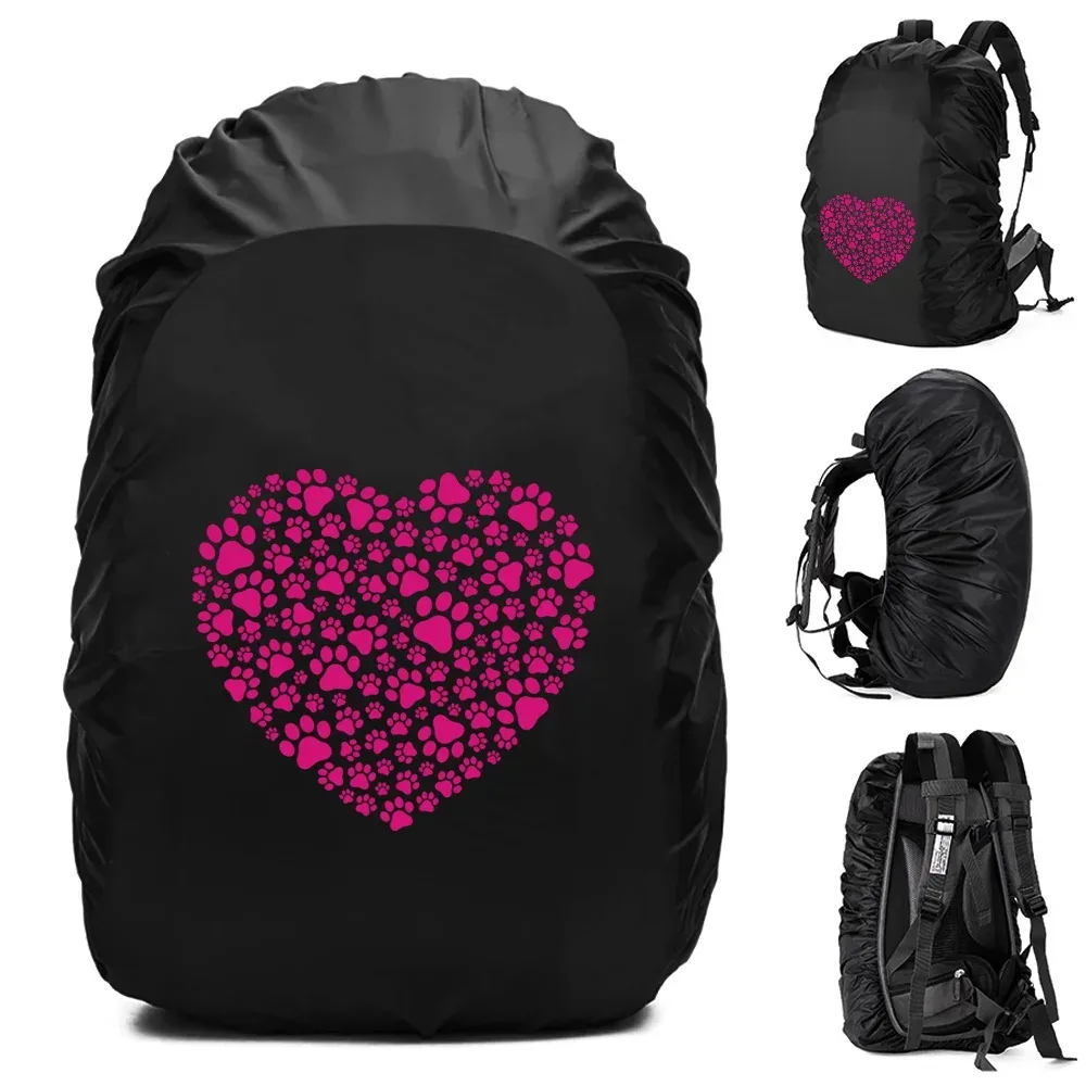 20-70l sac à dos housse de pluie housse anti-poussière pour sac arrière empreintes imprimé étanche camping randonnée sac d'escalade pour housse de pluie