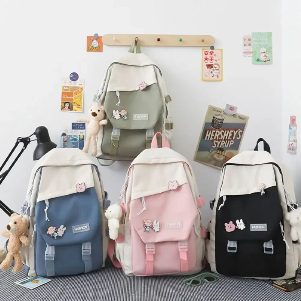 sac à dos multifonctionnel imperméable en nylon, grande capacité, sac d'université, sac de voyage