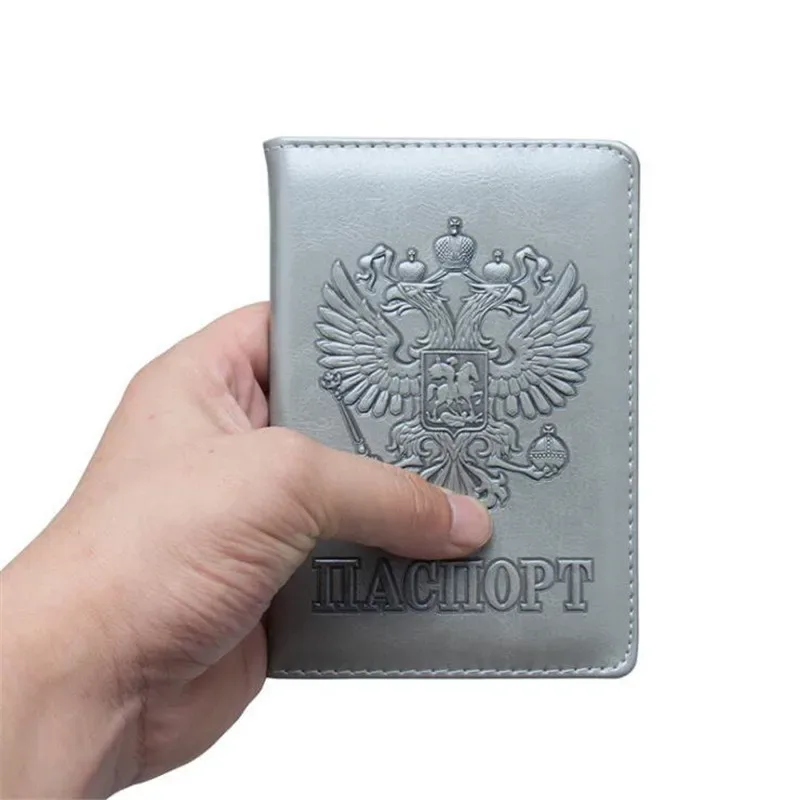 nouvelle couverture de passeport de haute qualité pour hommes et femmes, étui de passeport de voyage, couverture de documents de voyage russe, porte-passeport sim protecteur
