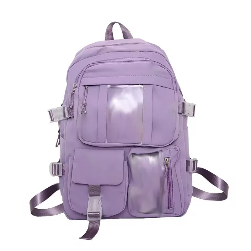 sacs à dos populaires pour filles, couleur rose violet, pour lycéennes, sans aucune version accessoire